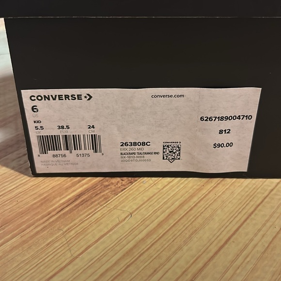 Converse ERX 260 Mid Athletic Fashion Sneakers 263808C Black Leopard - Picture 4 of 5